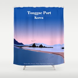 Tonggae Port in Korea Shower Curtain