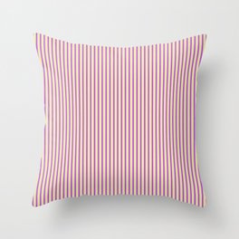 [ Thumbnail: Orchid and Pale Goldenrod Colored Lined Pattern Throw Pillow ]