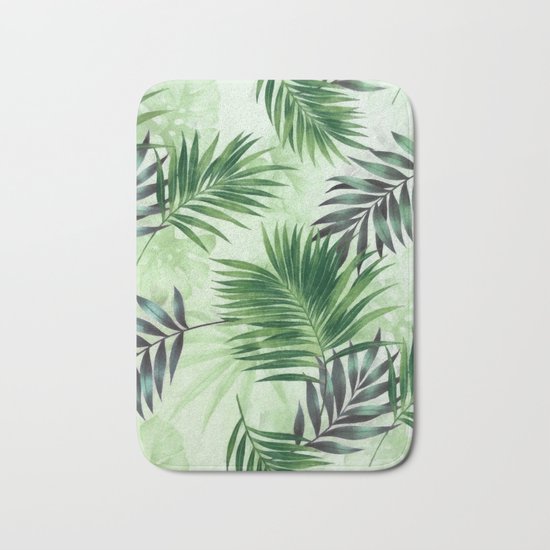 Palm leaves IV Bath Mat