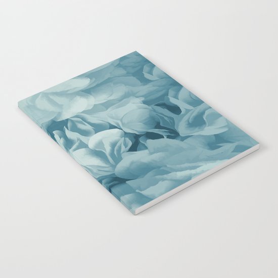 Soft Baby Blue Petal Ruffles Abstract Notebook