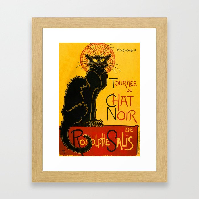 Le Chat Noir The Black Cat Art Nouveau Framed Art Print By Artgallery Society6