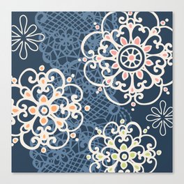 Flowers and Lace Canvas Print