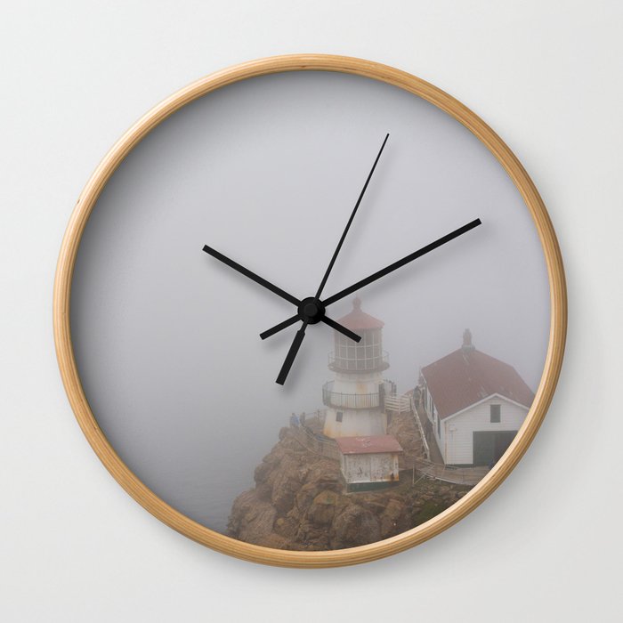 Little Lighthouse by the Sea - Point Reyes, California Wall Clock