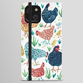 Hens and Chicks iPhone Wallet Case