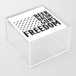 Beer Bacon Freedom America Acrylic Box