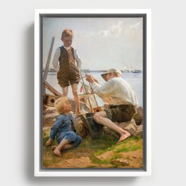 Albert Edelfelt - Shipbuilders Framed Canvas