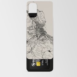 Palermo - Italy | City Map - Black and White Android Card Case