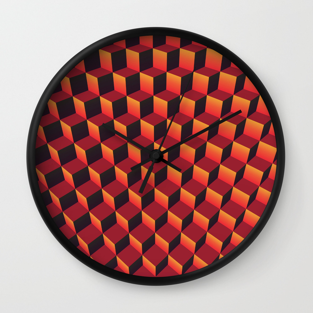 Minecraft Lava Wall Clock By Lyle58 Society6