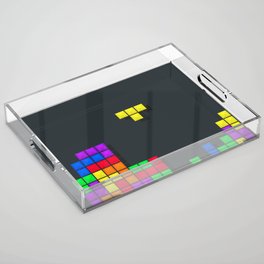 Tetris print design Acrylic Tray