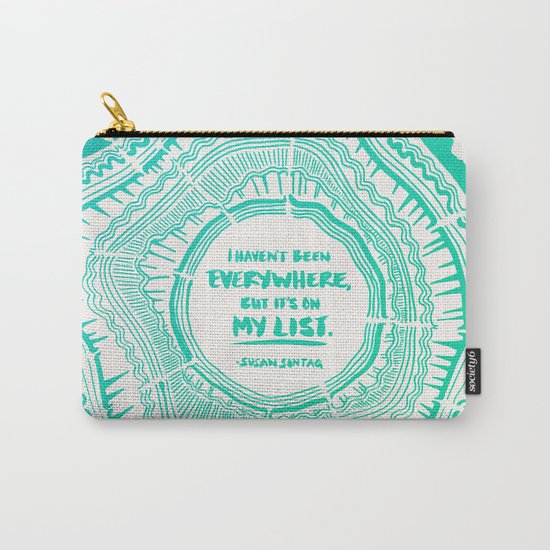 My List – Turquoise Ombré Carry-All Pouch