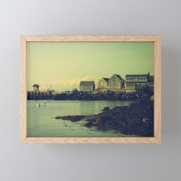 First Light on the Coast - Monhegan Island Maine photograph Framed Mini Art Print