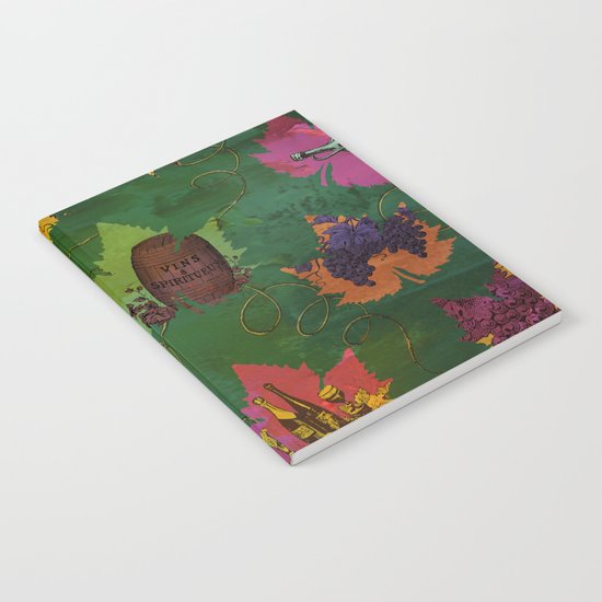 Autumn Grapes and Wine Notebook