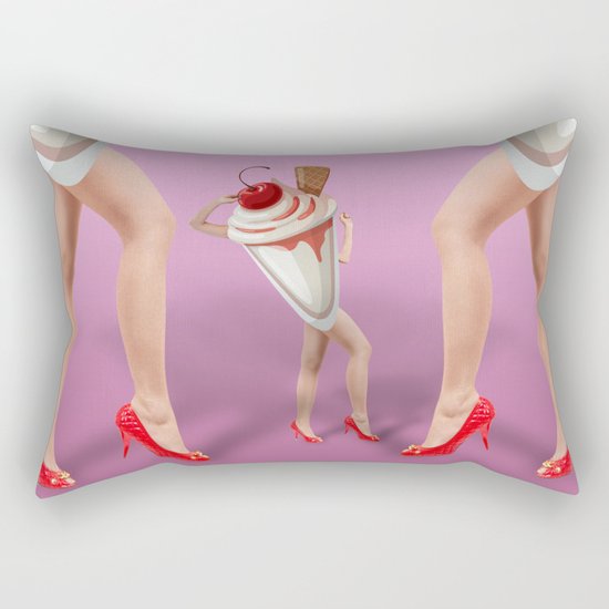 ice cream woman Rectangular Pillow