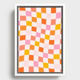 Checkers: PATTERN 04 | The Peach Edition Framed Canvas