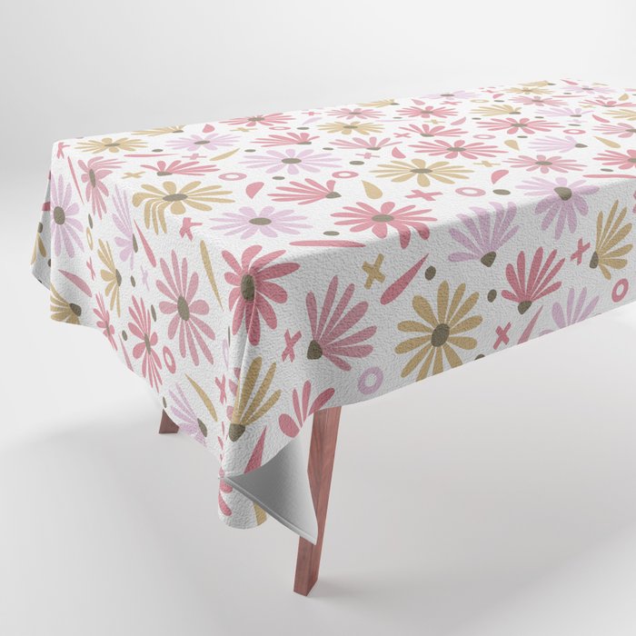 Daisies – Blush & Gold Tablecloth