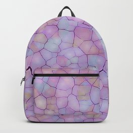 Abstract seamless background of colorful spots like paving stones or mosaic glass. Imitation of artistic watercolor drawing pattern in form of network with multi-colored cells Backpack