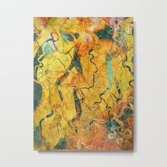Cave Drawing Metal Print