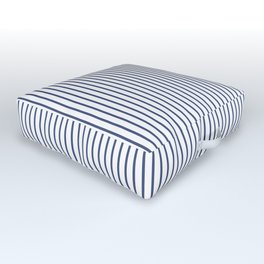 Blue ticking stripes Outdoor Floor Cushion
