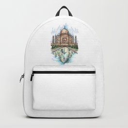 Taj Mahal architecture sketch Backpack