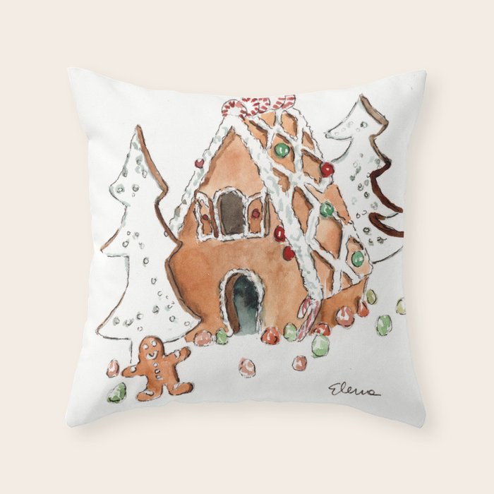 gingerbread house pillow