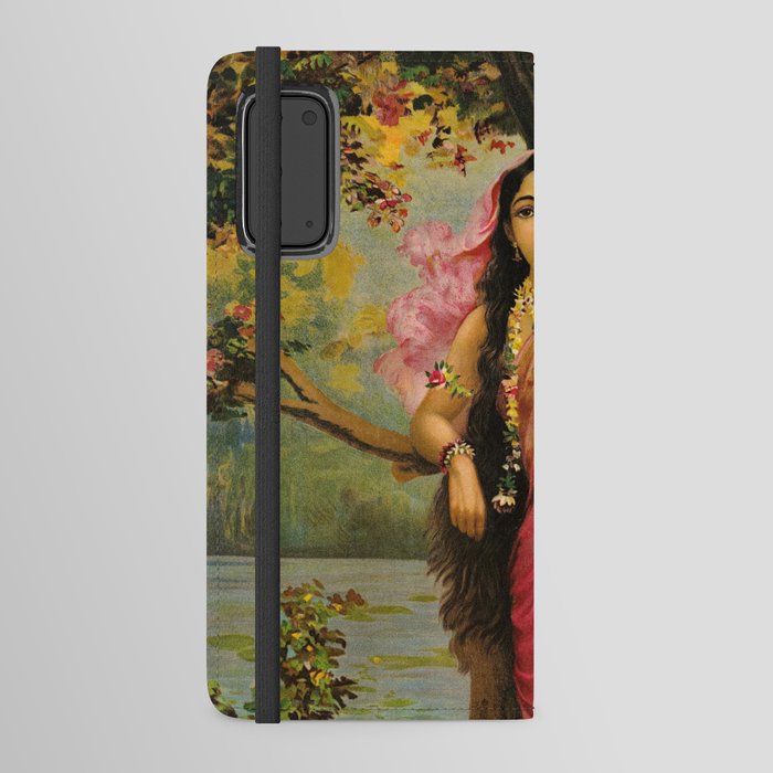 Goddess of Spring, Vasantika by Raja Ravi Varma Android Wallet Case