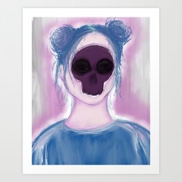 Skull face Art Print