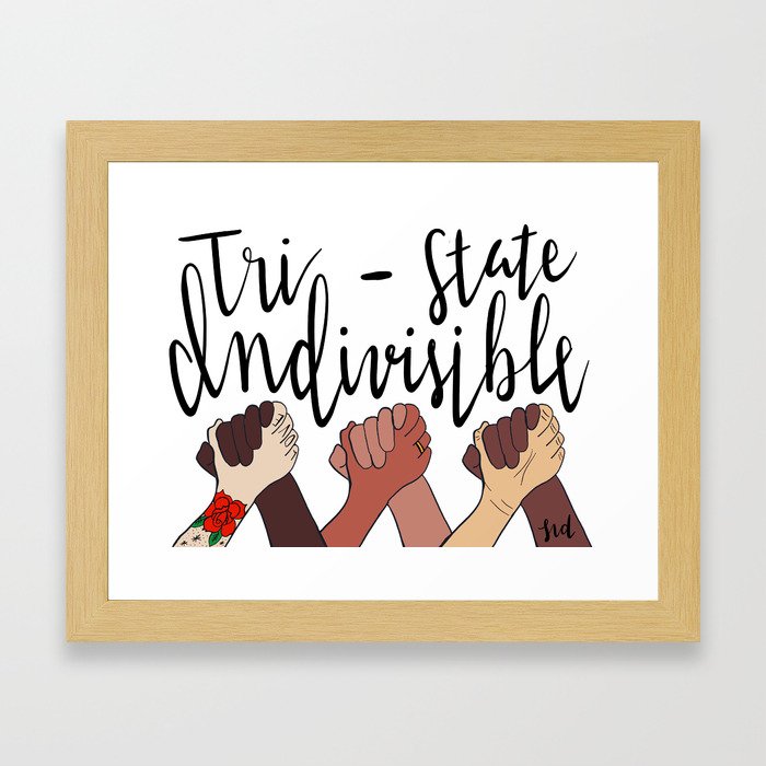 Tri-State Indivisible Framed Art Print