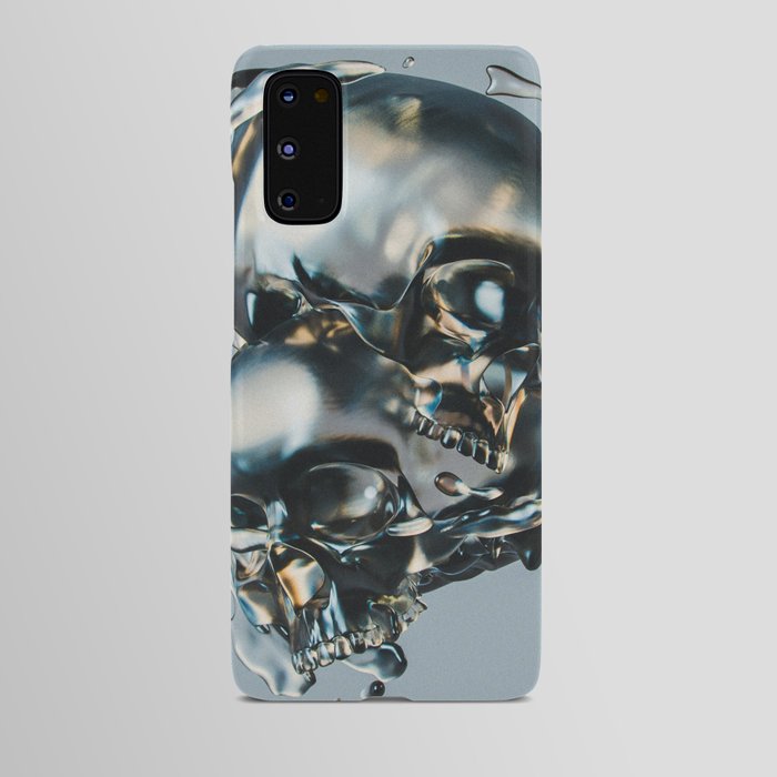 I guess you had to be there; headcase; metallic skulls crashing art portrait color photograph / photography Android Case