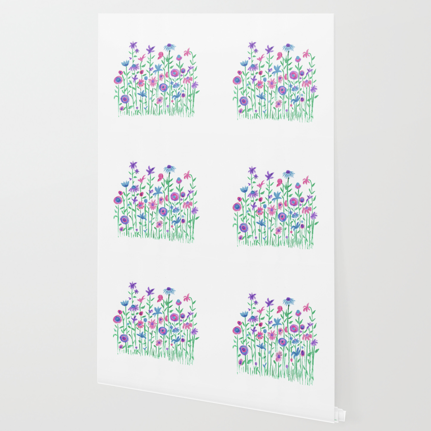 Cheerful Spring Flowers Watercolor Wallpaper By Annaki Society6
