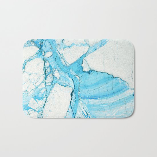 Blue marble Bath Mat