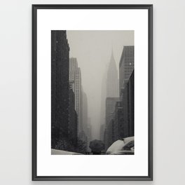 storm view in Tudor City place, 42th street, NYC Framed Art Print