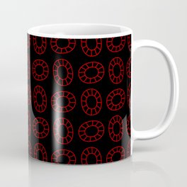 Abstract Shapes (black, electric red) Coffee Mug