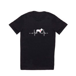 French Bulldog dog heartbeat T Shirt