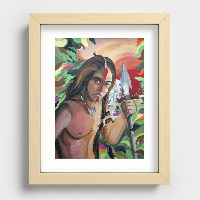 Sunset Warrior Recessed Framed Print
