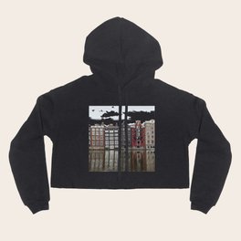 Buildings In Amsterdam City Picture | Dutch Canals Colorful Architecture Art Print | Europe Travel Photography Hoody