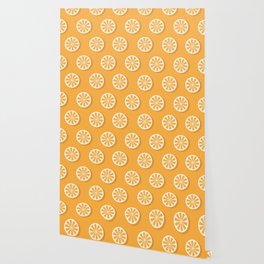 Orange Slices Pattern Background For Restaurant Kitchen Wallpaper