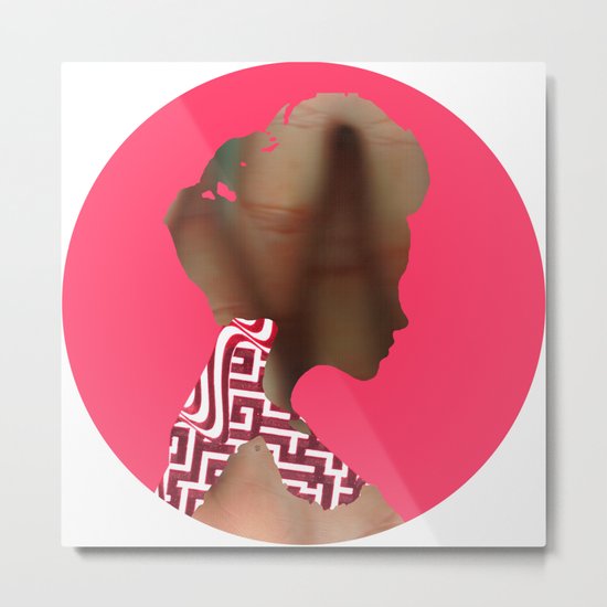 A strange kind of woman · the red one · Crop Circle Metal Print