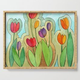 COLORFUL TULIPS Serving Tray