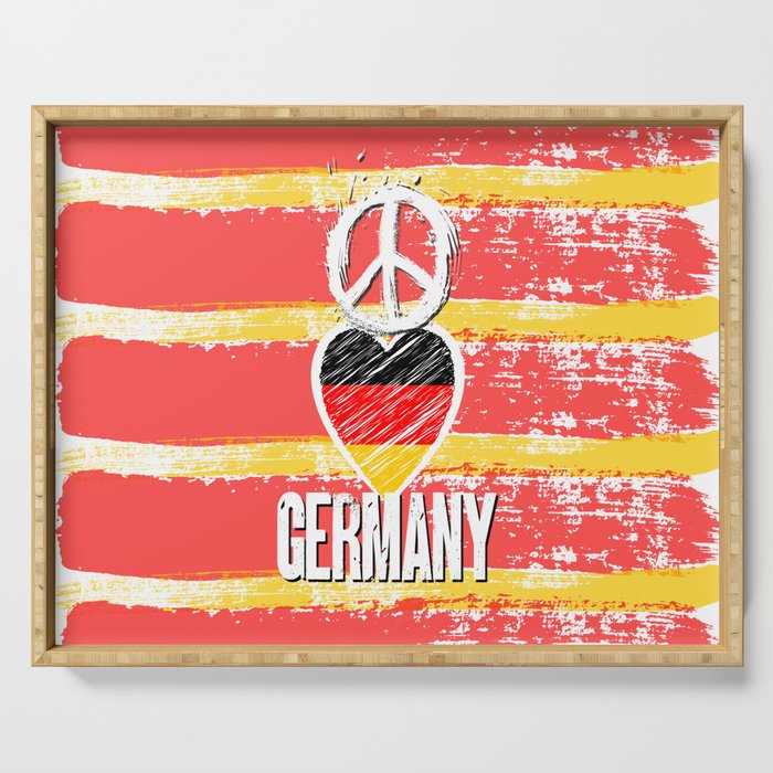 Peace, Love, Germany Serving Tray