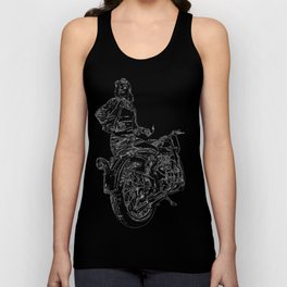 Woman Motorcycle Rider Tank Top