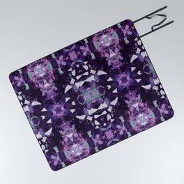 Purple Amethyst Druzy Cluster Picnic Blanket