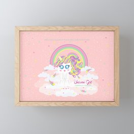 Unicorn Girl Framed Mini Art Print