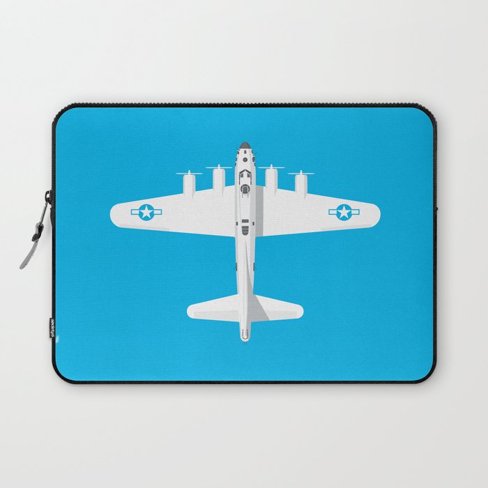 B-17 WWII Bomber - Cyan Laptop Sleeve