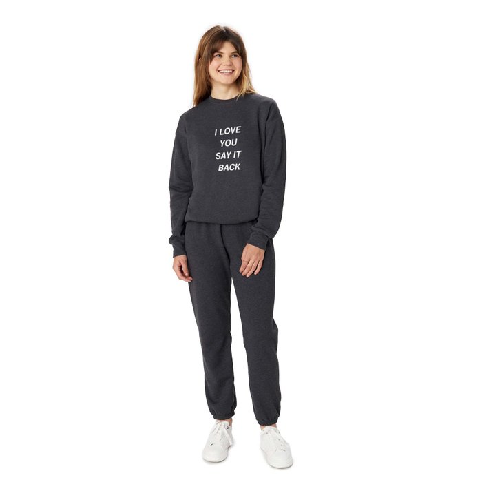 I love you say it back Crewneck Sweatshirt by socoart Society6