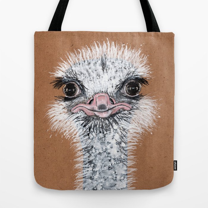 Ostrich animal Tote Bag by Caloca