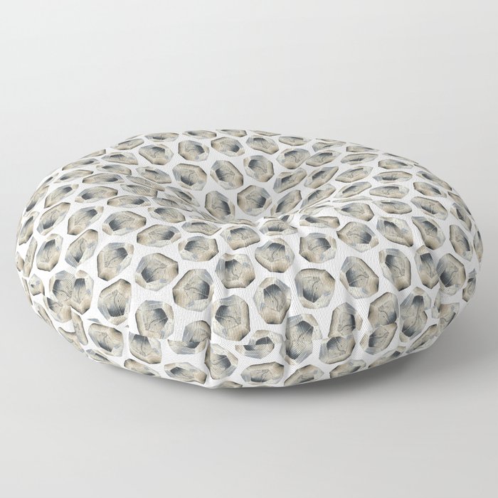 Illuminated Structure: Solo Pyrite Nugget Floor Pillow