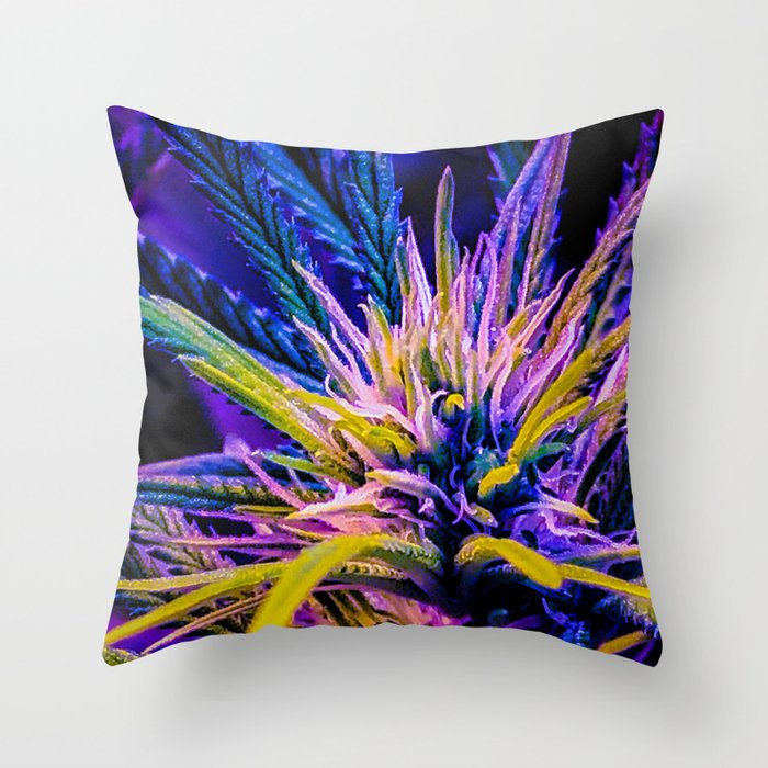 Underwater Cannabis Throw Pillow