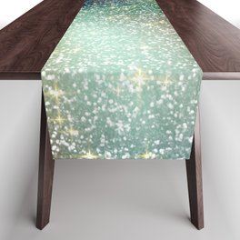 Modern Colorful Glitter Sparkles Abstract Background,Shiny,Luxury,Glam,girly,Shines, Table Runner