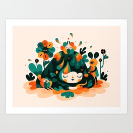 Forest Girl Art Print