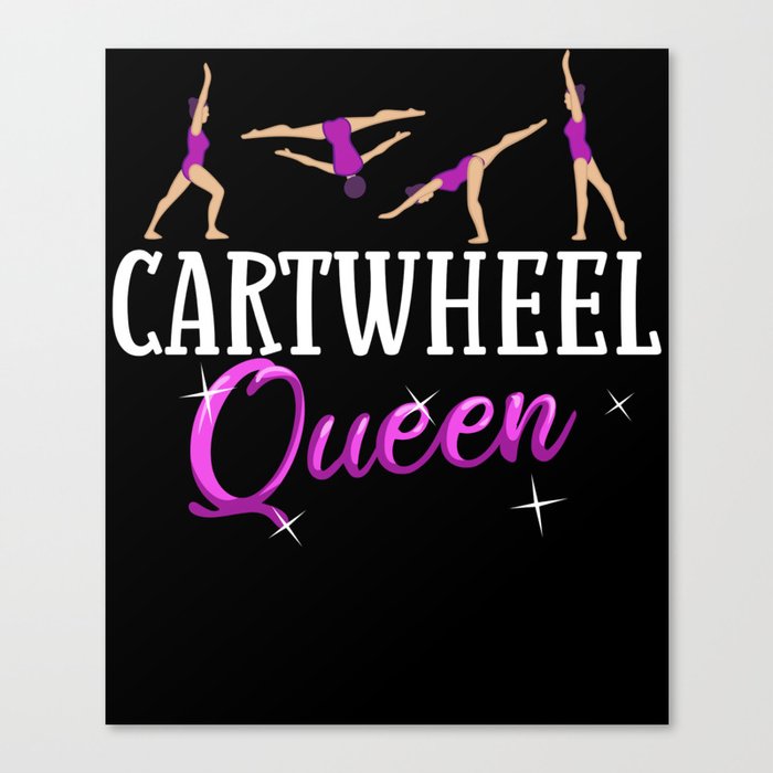 Cartwheel Gymnastic Cartwheeling Athletes Gymnast Canvas Print